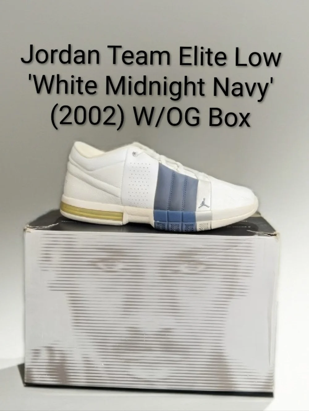Jordan Team Elite Low Rare 'White Midnight Navy' (2002) EUC W/OG BOX